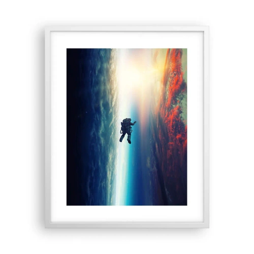 Affisch i vit ram - Stå emot universumet - 40x50 cm