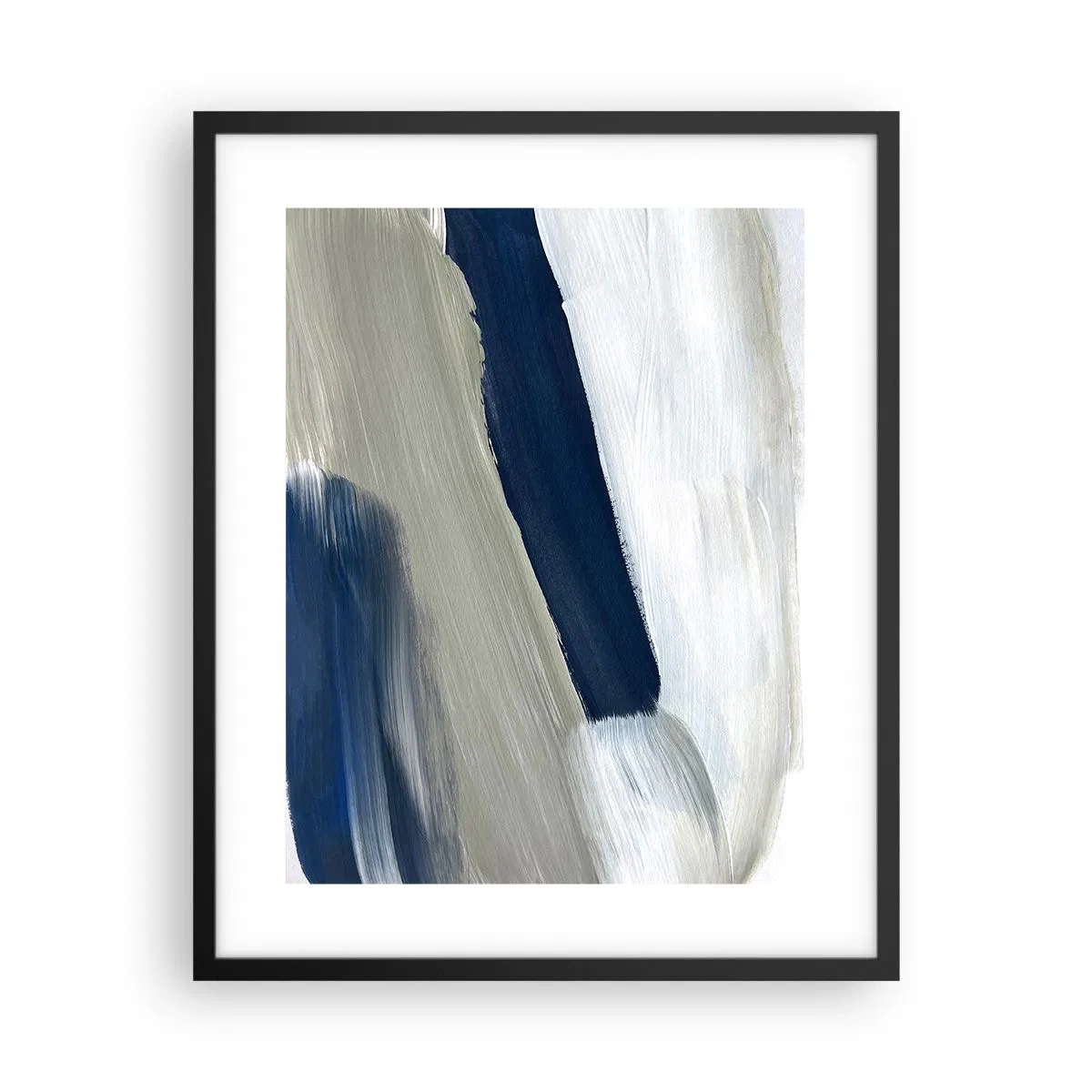 Affisch i svart ram - Möte med vitt - 40x50 cm