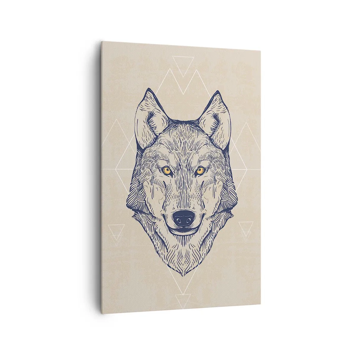 Canvastavla - Bild på duk - Alfa med genomborrande blick - 80x120 cm