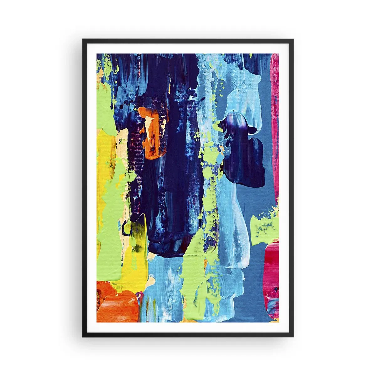 Affisch i svart ram - Livet är skönt! - 70x100 cm