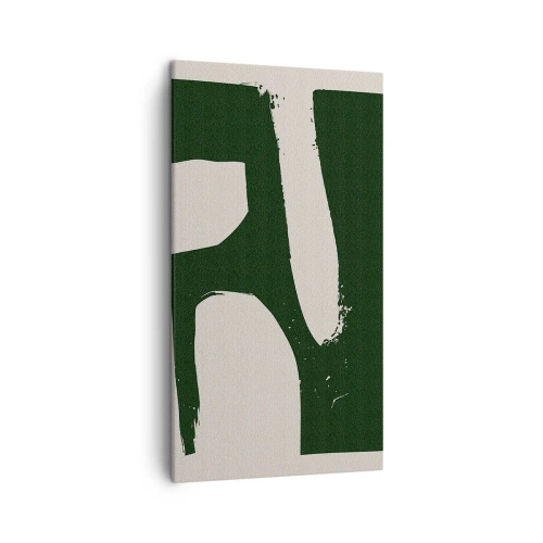 Canvastavla - Bild på duk - Vikar av vitt - 45x80 cm