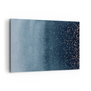 Canvastavla - Bild på duk - Komposition – blåa faser - 120x80 cm