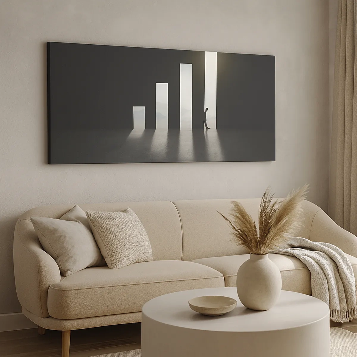 Canvastavla - Bild på duk - Framgång - ett intryck - 30x30 cm