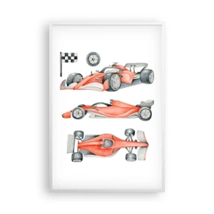 Affisch i vit ram - Att komma ikapp en dröm - 61x91 cm