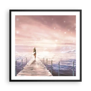 Affisch i svart ram - I drömmens ljus - 60x60 cm