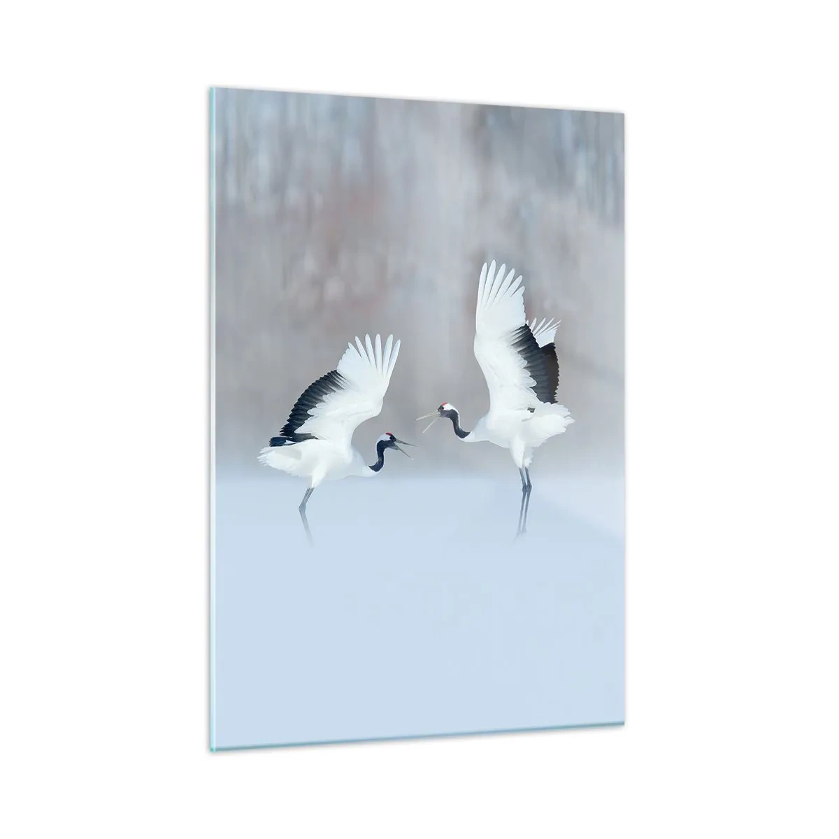 Glastavla - Bild på glas - Dansen i dimman - 50x70 cm