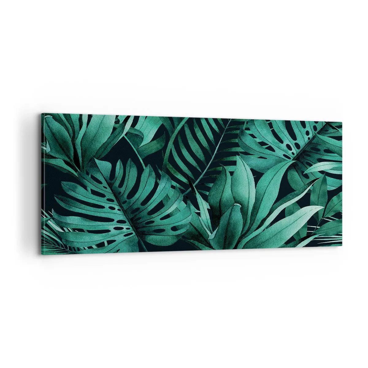 Canvastavla - Bild på duk - Tropiska grönskans djup - 100x40 cm