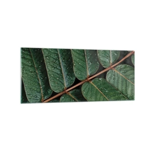 Glastavla - Bild på glas - I den gröna rytmen - 120x50 cm