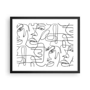 Affisch i svart ram - I trassliga känslor - 50x40 cm