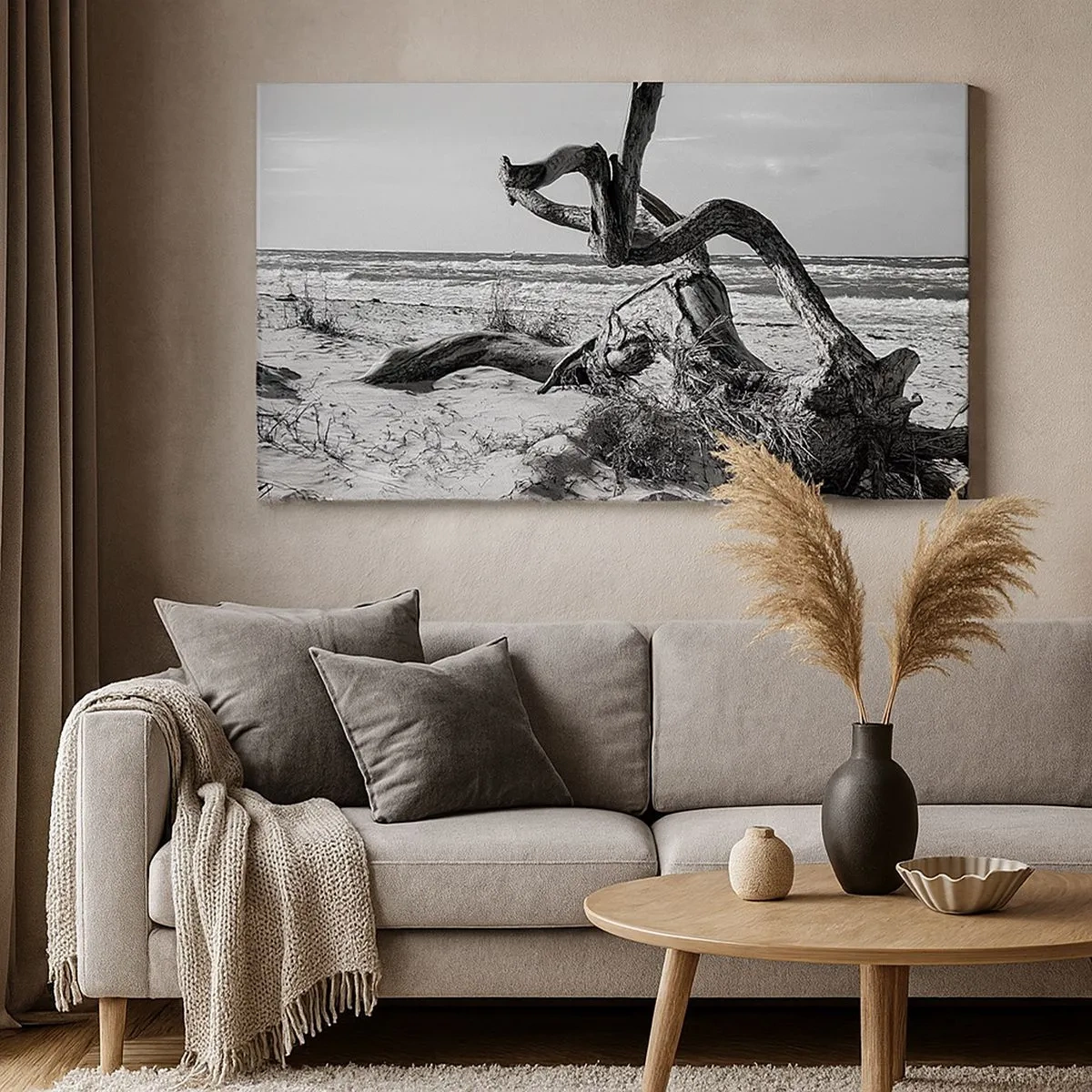 Canvastavla - Bild på duk - Havets skulptur - 100x40 cm