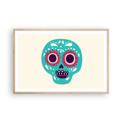 Affisch i ram av ljusek - Livet - nöje till döden - 91x61 cm