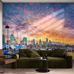 Fototapet Premium Sand - Tusen seglares stad - Landskap, Stad, hamn - 100x70 cm