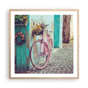 Affisch i ram av ljusek - Strax tillbaka - 60x60 cm