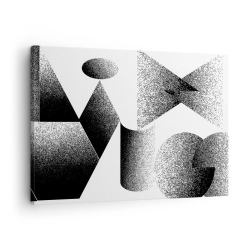 Canvastavla - Bild på duk - Geometri bestående av vinklar och ovala former - 70x50cm - Vinklar och ovaler - Modern väggdekoration för vardagsrum och sovrum ARTTOR