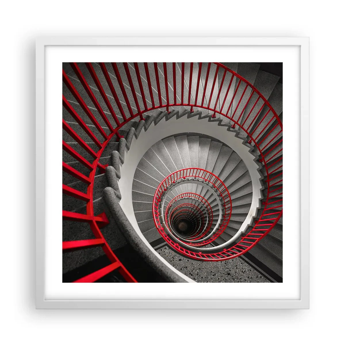 Affisch i vit ram - Arkitektoniska spel - 50x50 cm