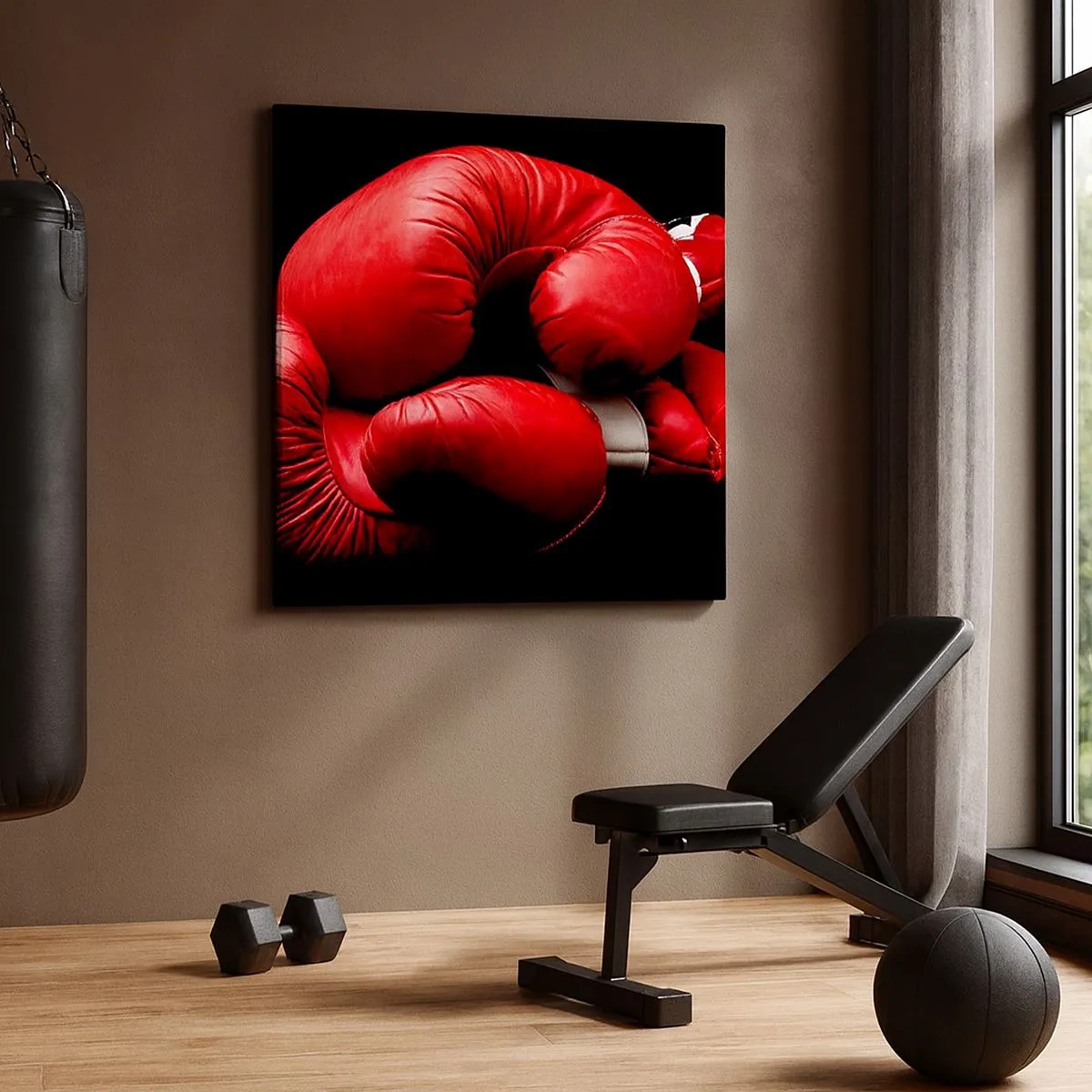 Canvastavla - Bild på duk - Kampens emotioner bakom oss - 30x30 cm