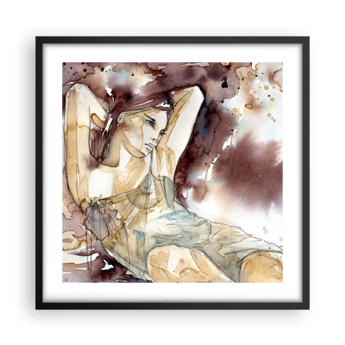 Affisch i svart ram - I lila stämningen - 50x50 cm