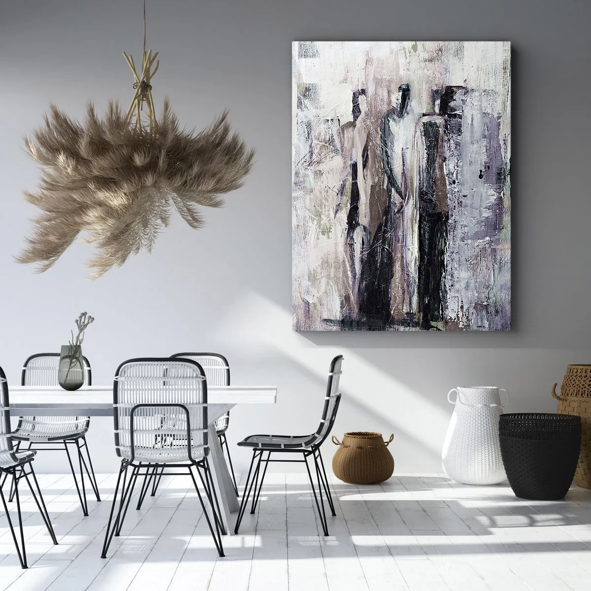 Canvastavla - Bild på duk - De mystiska tre - 45x80 cm