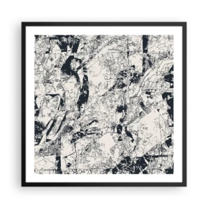 Affisch i svart ram - Motsatsernas interpenetration - 60x60 cm