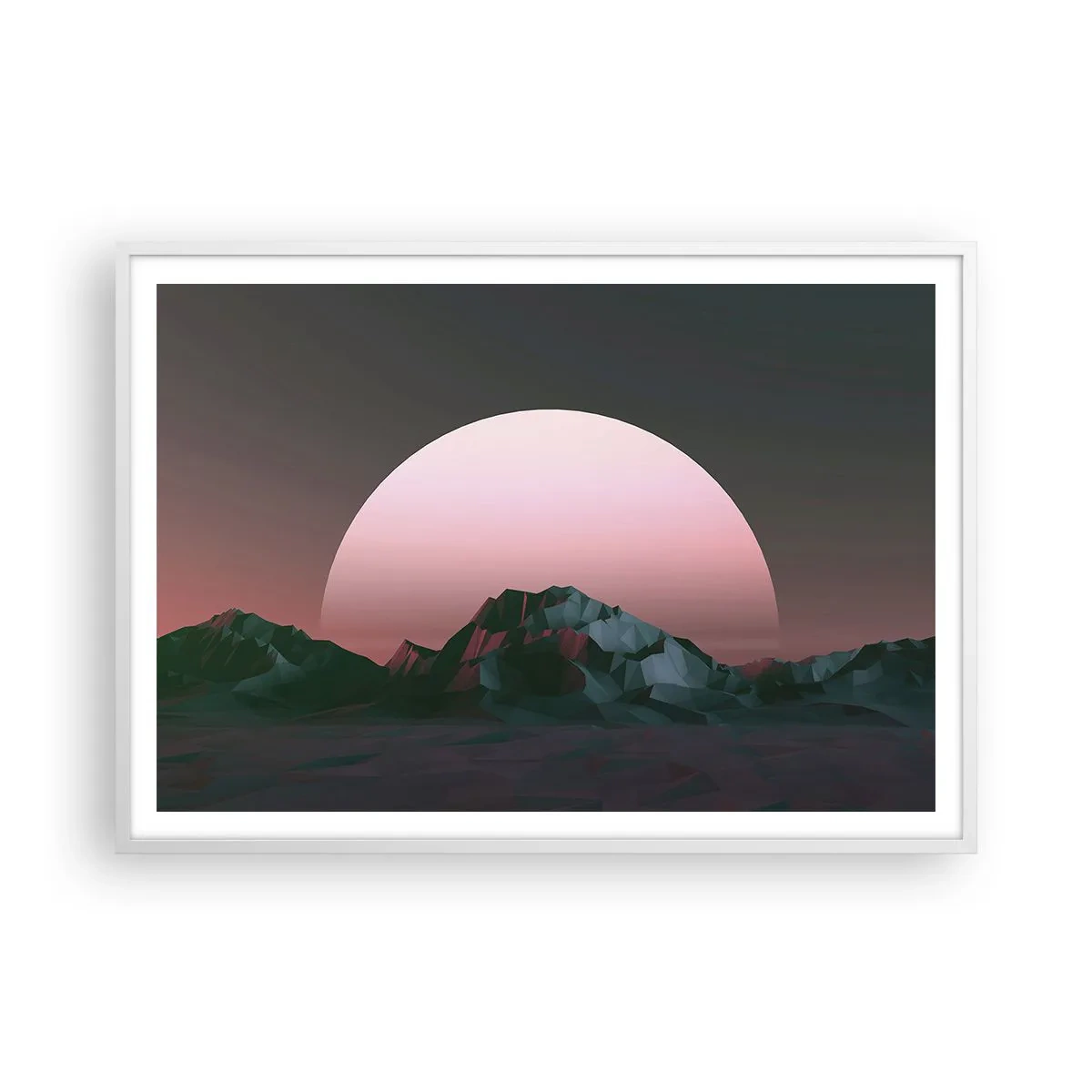 Affisch i vit ram - I den granliggande galaxen - 100x70 cm