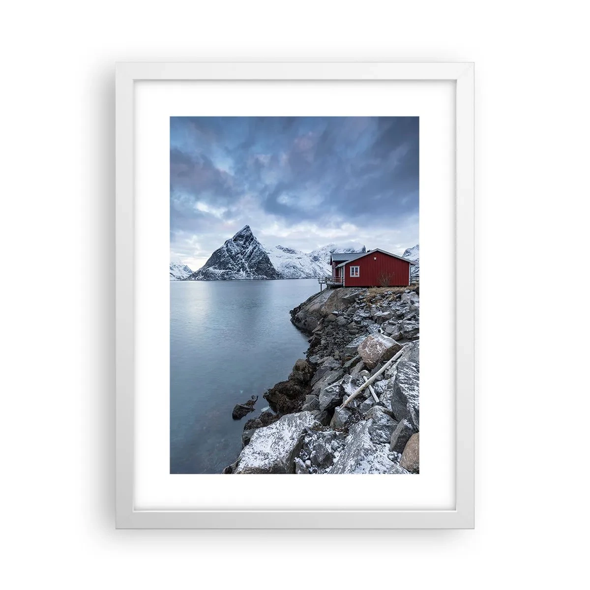 Affisch i vit ram - Skandinavisk tillflyktsort - 30x40 cm