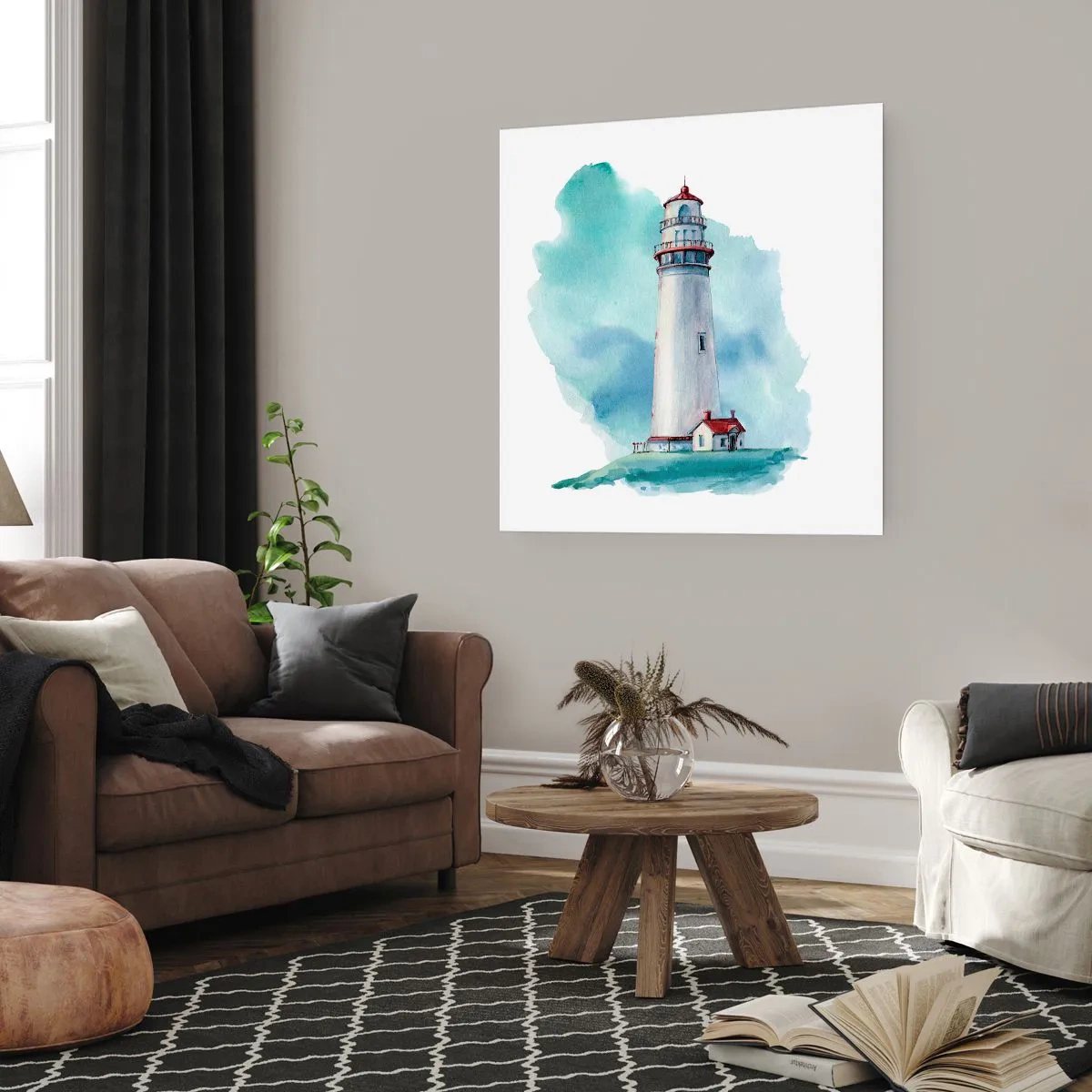 Affisch - Milda syster av det blåa - 60x60 cm