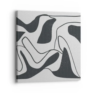 Canvastavla - Bild på duk - Abstrakt lek i en labyrint - 30x30 cm