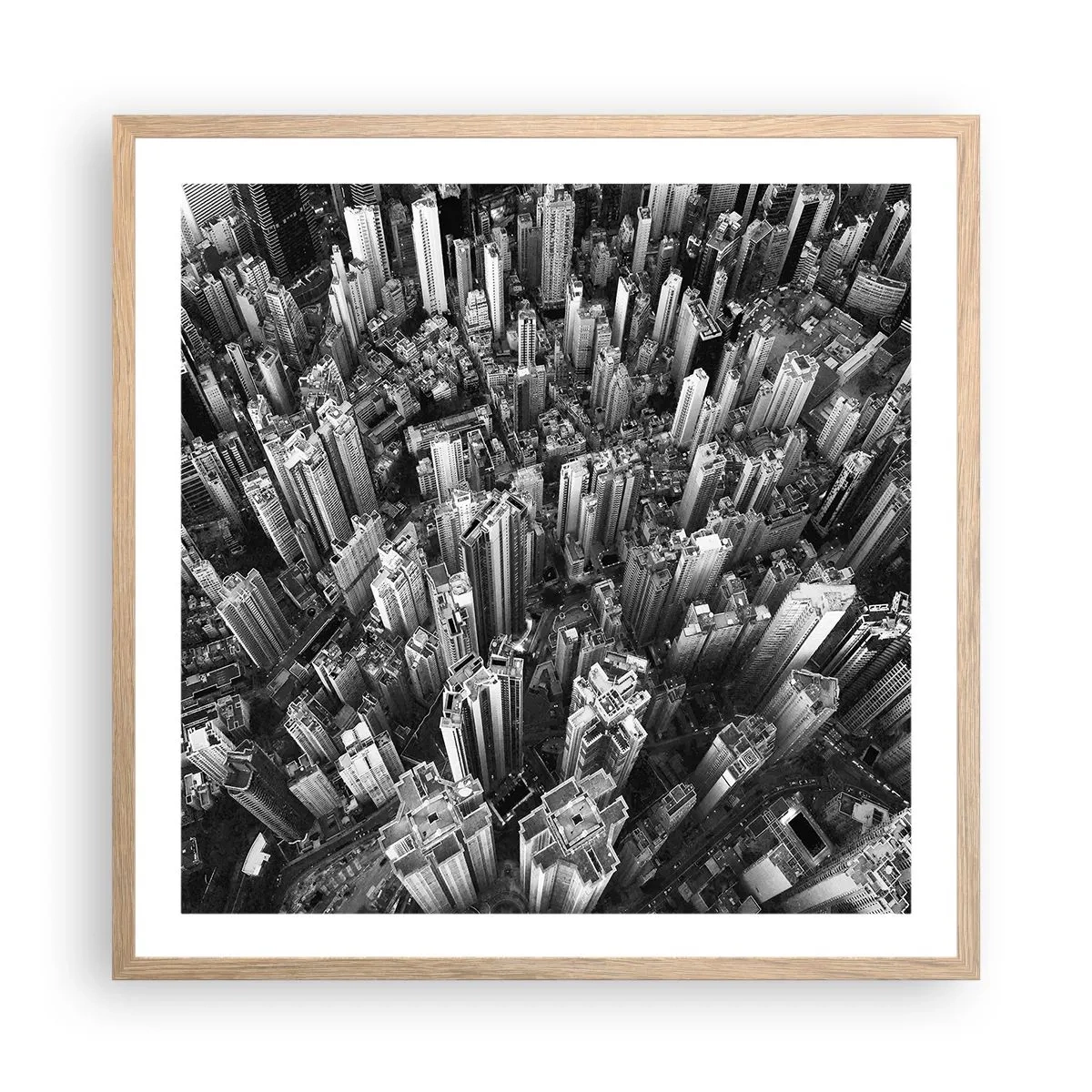 Affisch i ram av ljusek - Hela tiden högre och högre - 60x60 cm