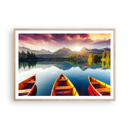 Affisch i ram av ljusek - Ingenting mot naturen - 100x70 cm