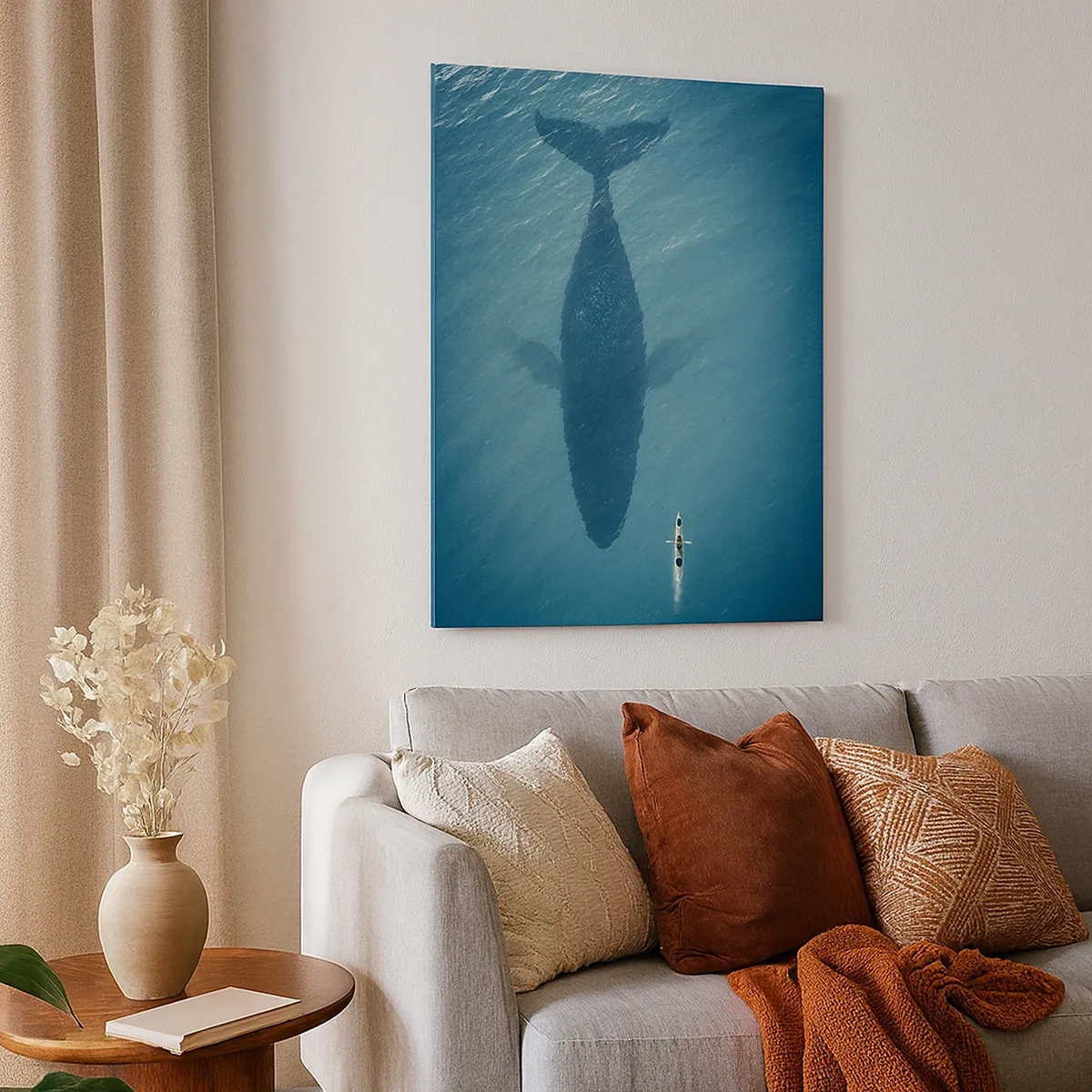 Canvastavla - Bild på duk - Möte på havet - 50x70 cm