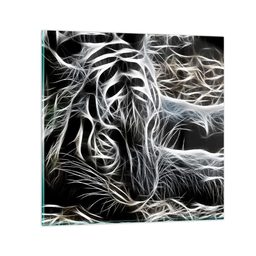 Glastavla - Bild på glas - En studie om kattens lätthet - 40x40 cm