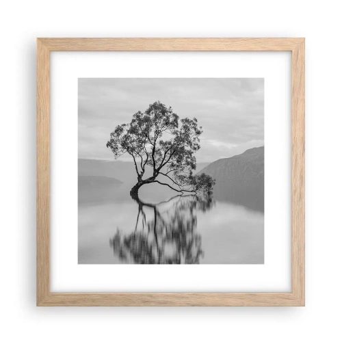 Affisch i ram av ljusek - Det finns ett land - 30x30 cm