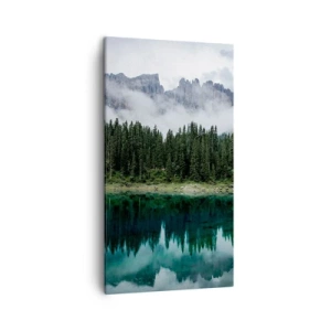 Canvastavla - Bild på duk - Tyst, tyst, väck inte sovande vatten... - 45x80 cm