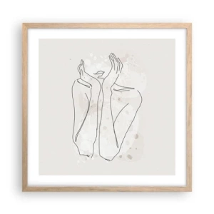 Affisch i ram av ljusek - Drömstund - 50x50 cm