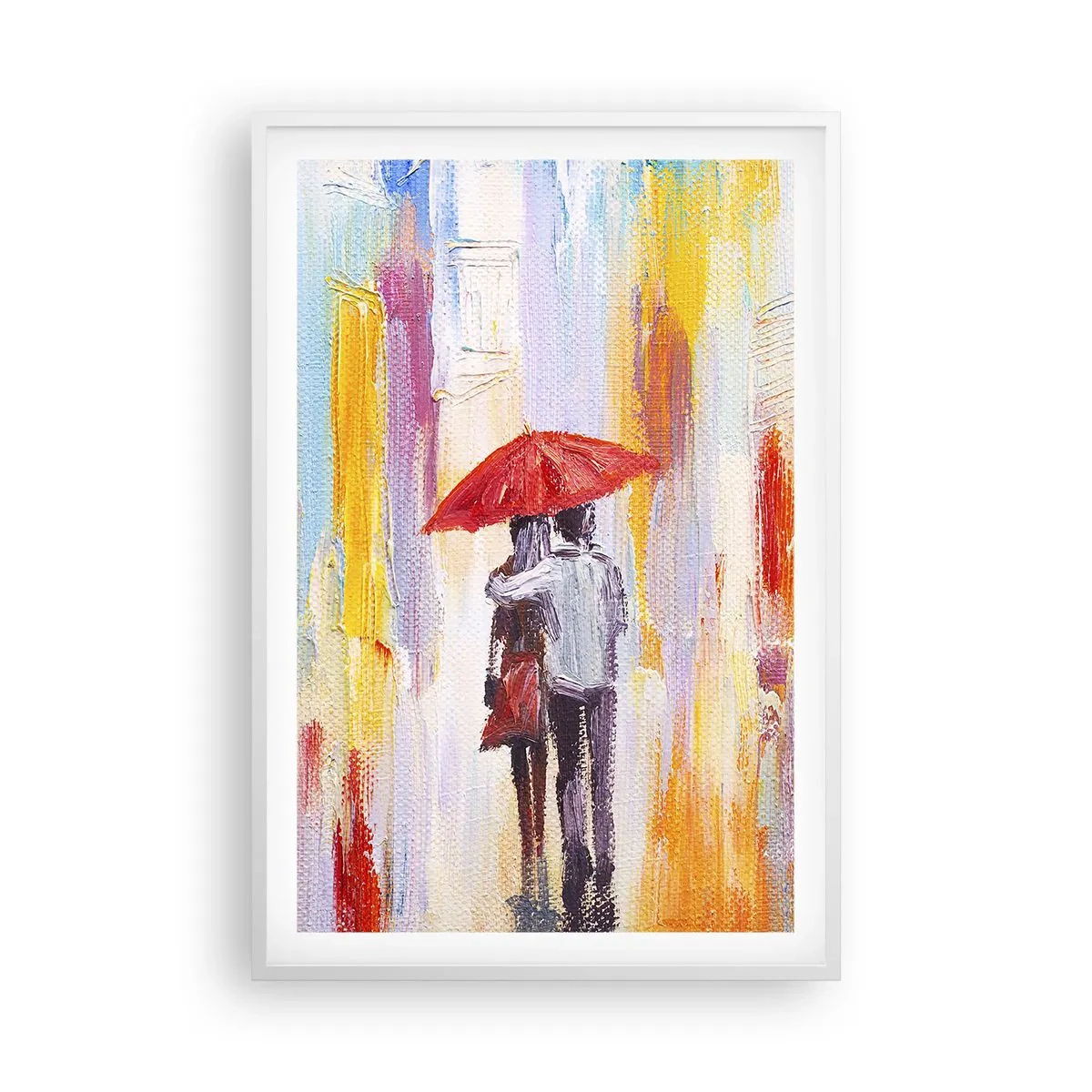 Affisch i vit ram - Må det fortsätta regna - 61x91 cm