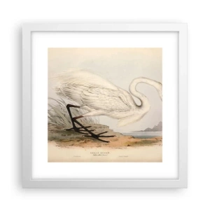 Affisch i vit ram - En dam i vassen - 30x30 cm