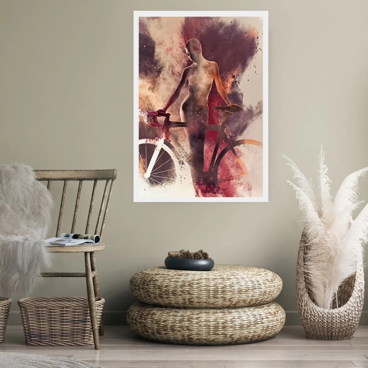 Affisch - Cyklelsjäl i marmorform - 50x70 cm