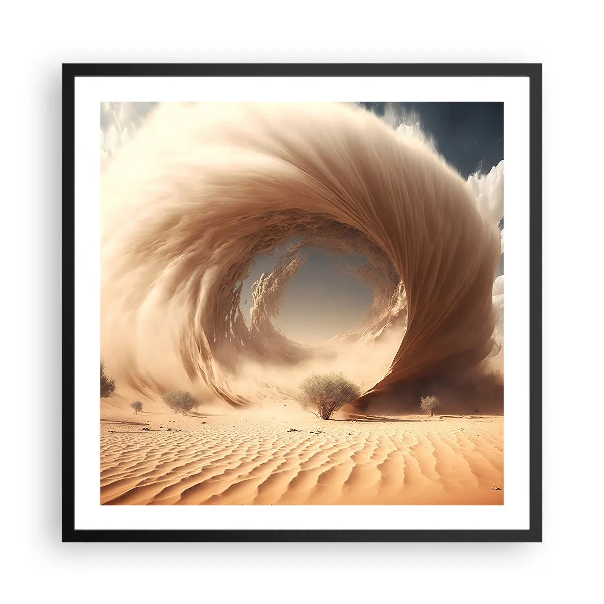 Affisch i svart ram - Öppen portal - 60x60 cm