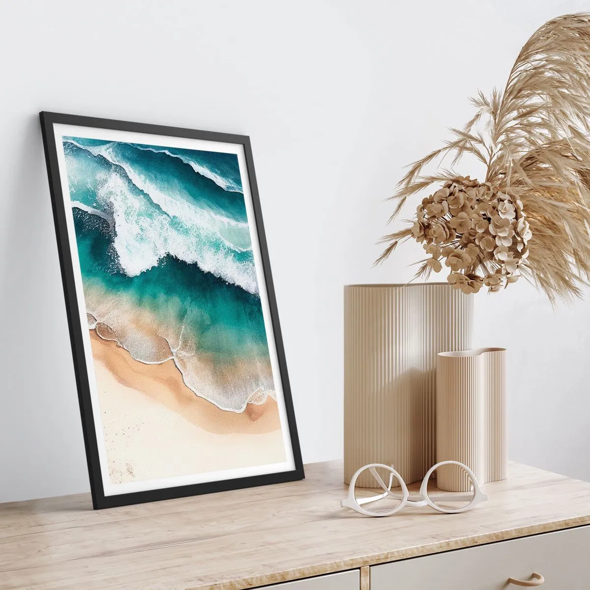 Affisch i svart ram - Ett evigt möte - 30x40 cm