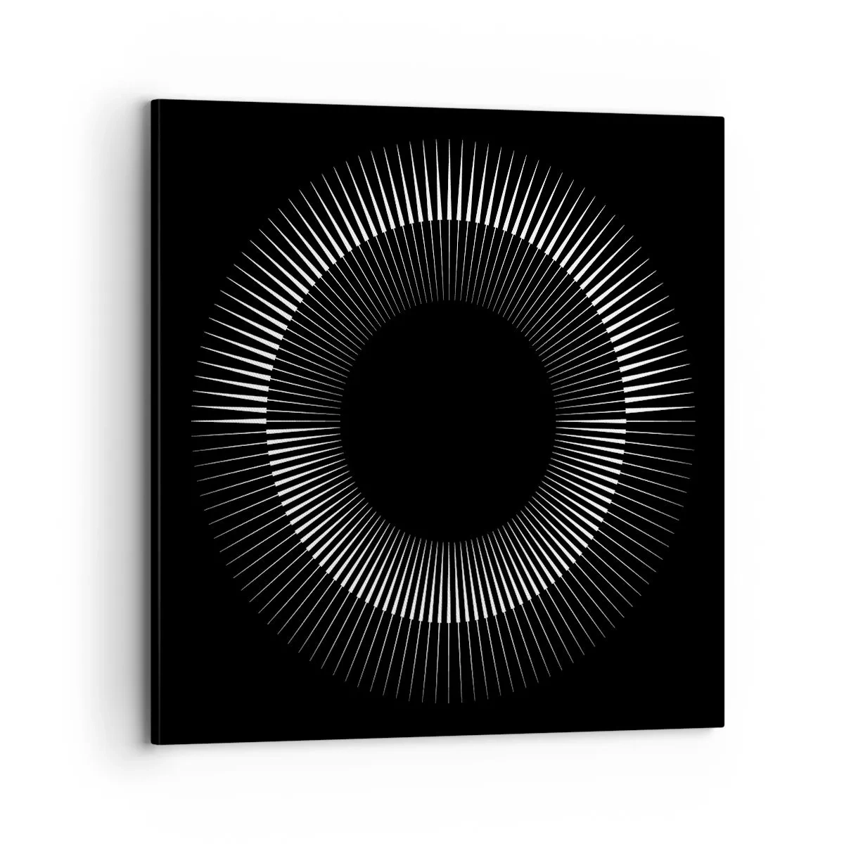 Canvastavla - Bild på duk - Svart sol - 70x70 cm