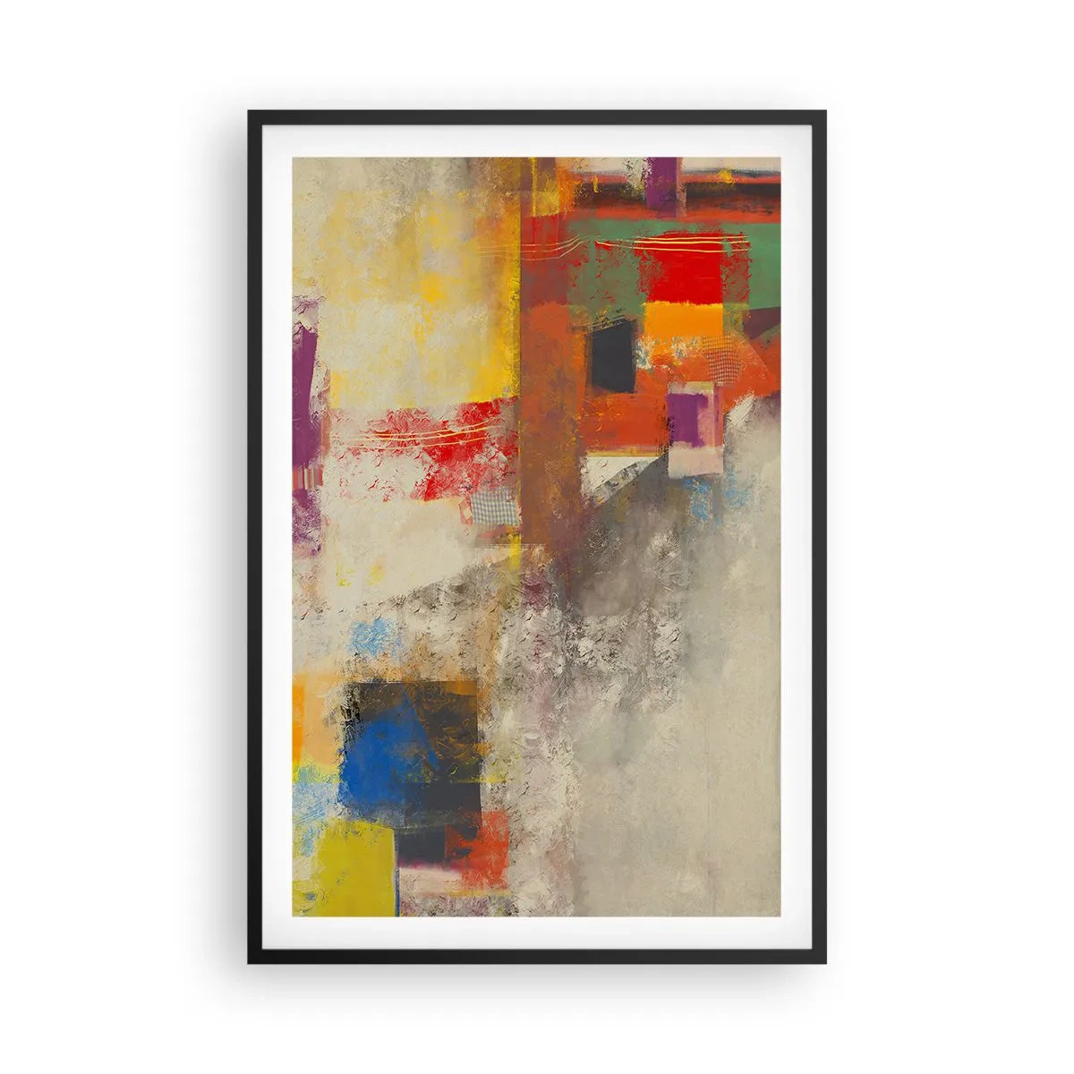 Affisch i svart ram - Färgernas geometri - 61x91 cm
