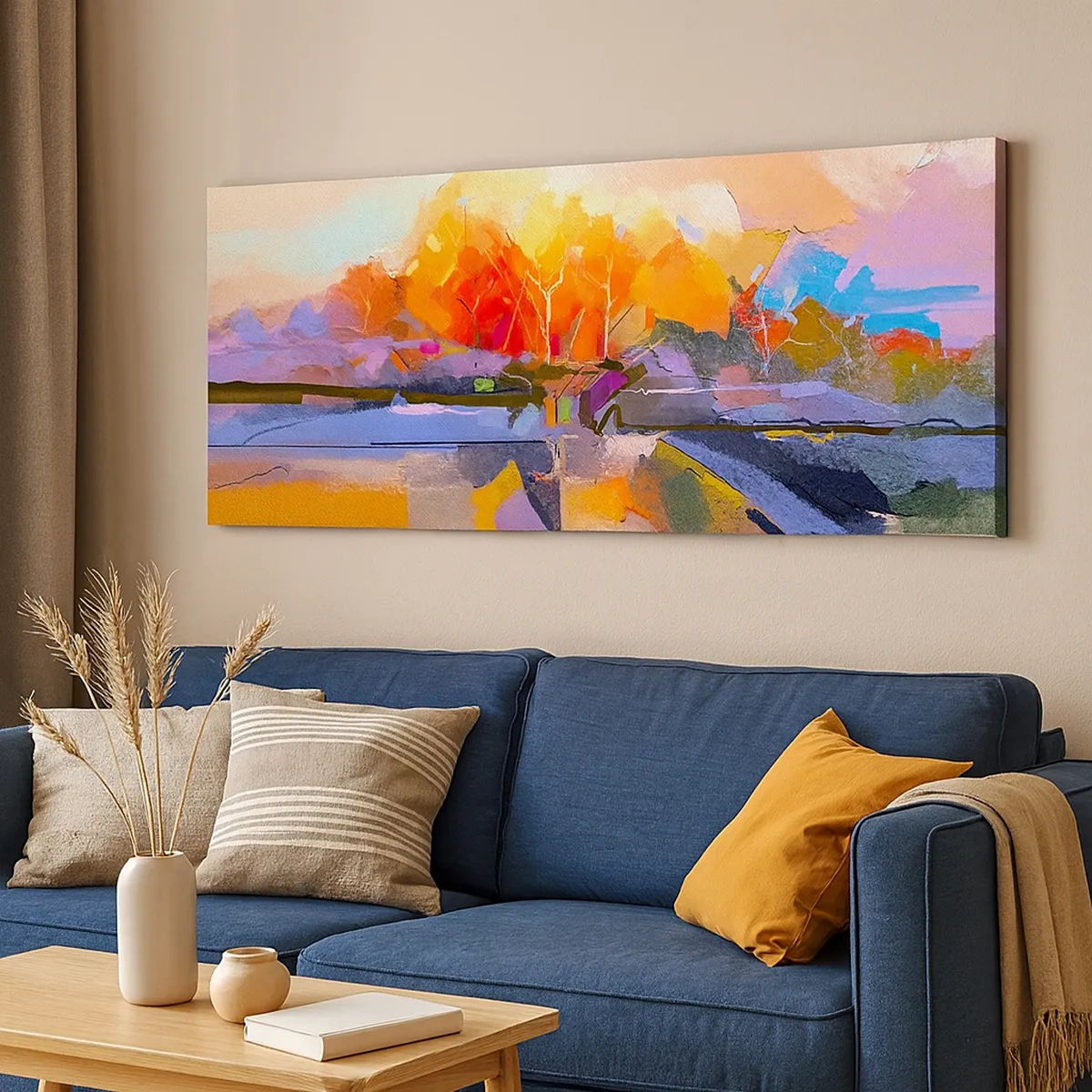 Canvastavla - Bild på duk - Så blev det höst - 30x30 cm