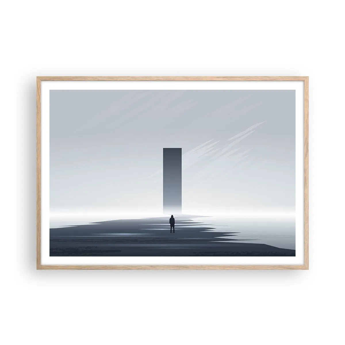 Affisch i ram av ljusek - Möjlighet eller hot? - 100x70 cm