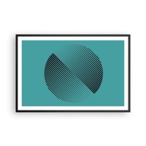 Affisch i svart ram - Cirkeln - en geometrisk variation - 91x61 cm