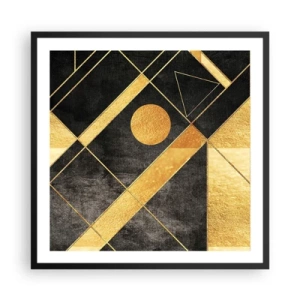Affisch i svart ram - Öknens sol - 60x60 cm