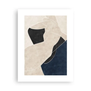 Affisch - Abstrakt komposition - färgkontrast - 30x40 cm