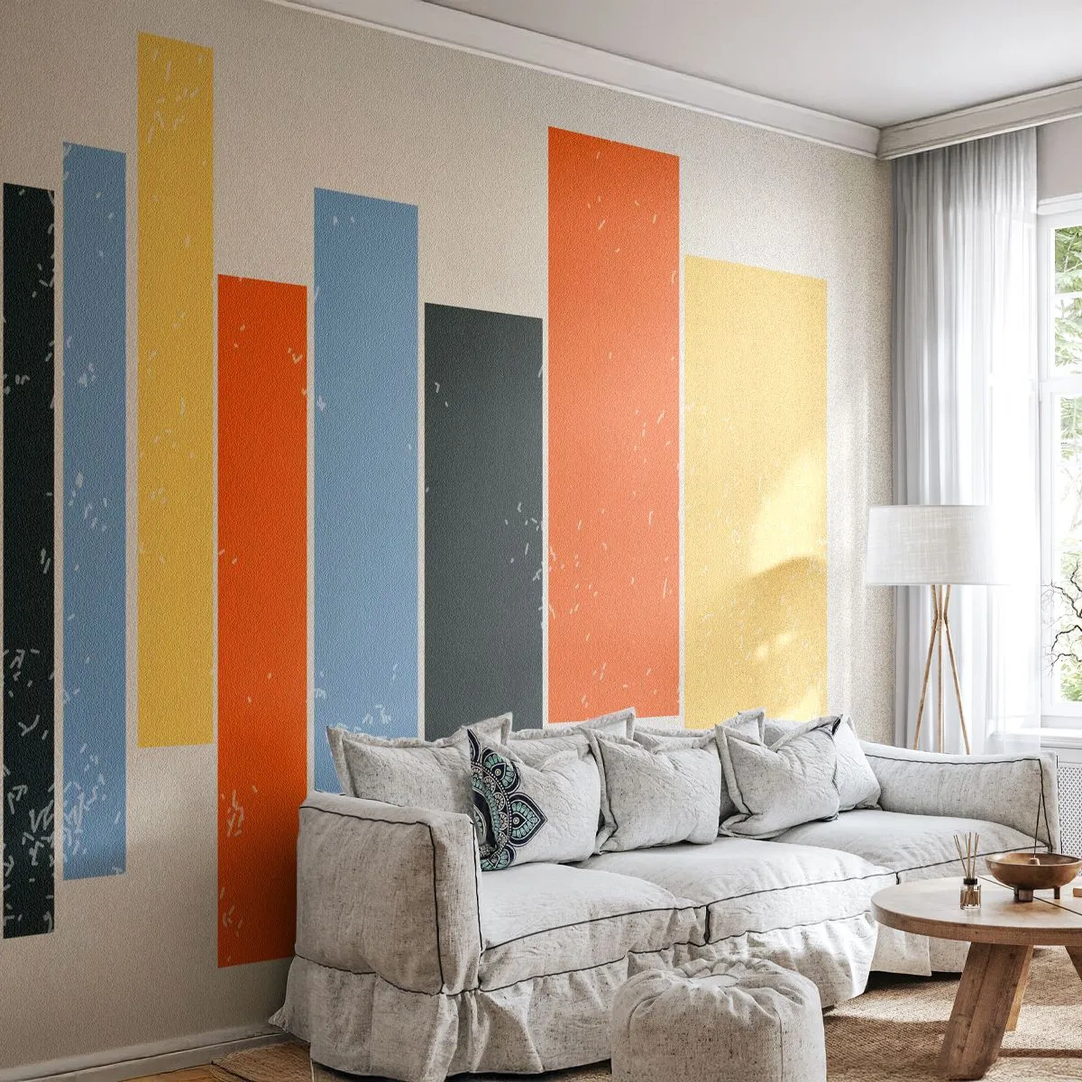 Fototapet Premium Canvas - Inspelning av musik - Minimalism, Rektanglar, Former - 250x175 cm