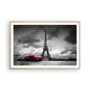Affisch i ram av ljusek - Inte så länge sedan i Paris - 91x61 cm