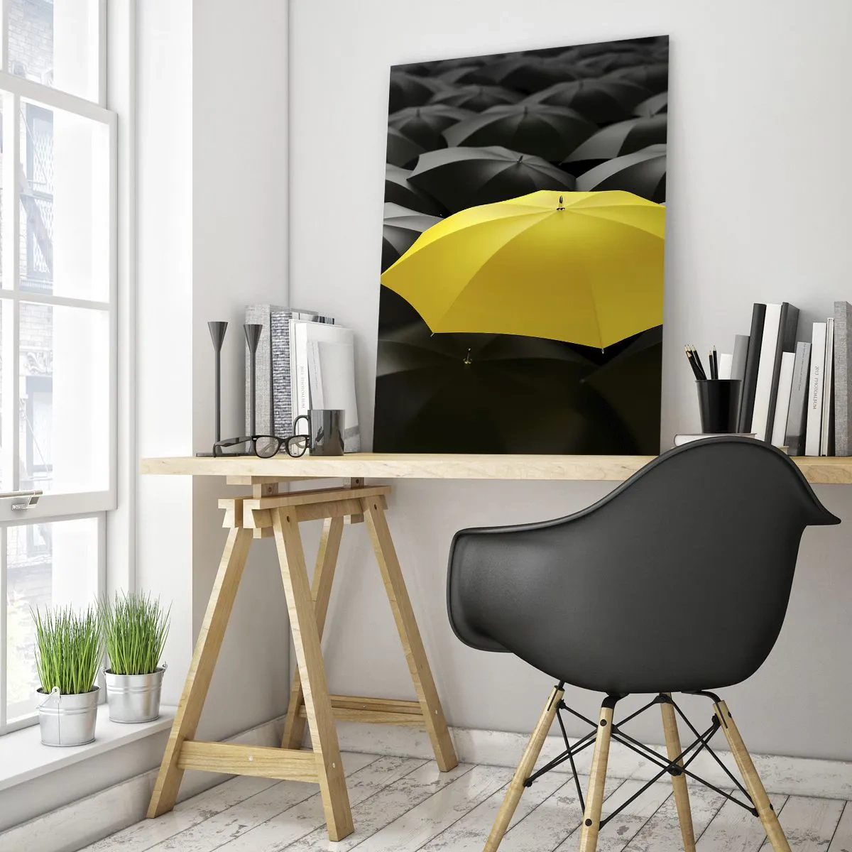 Glastavla - Bild på glas - Farväl sorgen - 50x70 cm