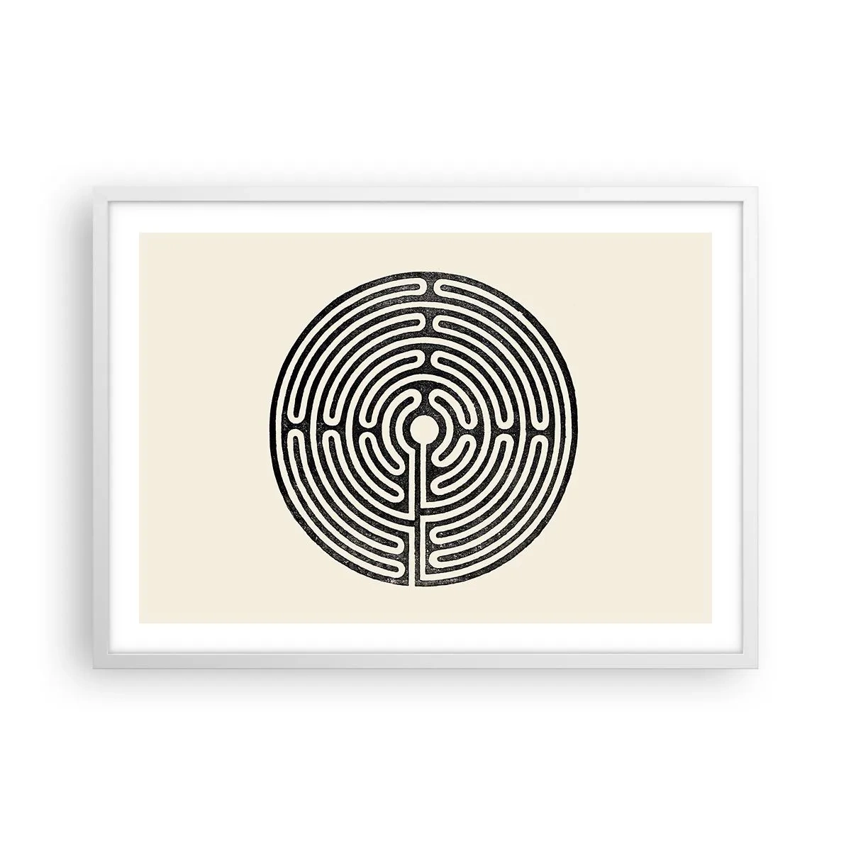 Affisch i vit ram - Mystisk ordning - 70x50 cm